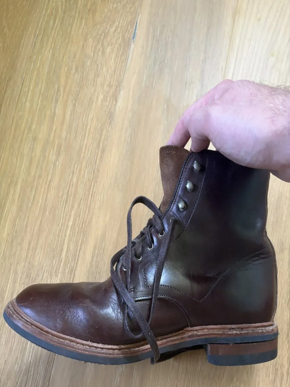 Allen Edmonds 'Higgins Mill' Plain Toe Boot Men with Dainite Rubber Sole